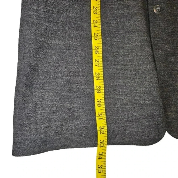 J. Ferrar Men's 100% Pure Wool Charcoal 3-Button Overcoat Blazer Size 46R - Picture 13 of 16
